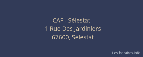 CAF - Sélestat