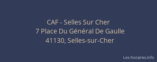 CAF - Selles Sur Cher