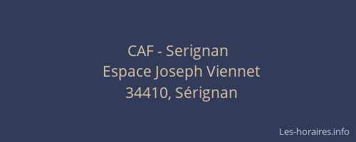 CAF - Serignan