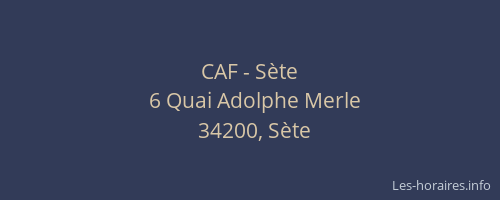 CAF - Sète