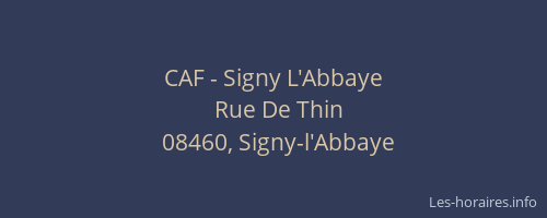 CAF - Signy L'Abbaye