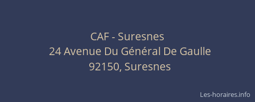 CAF - Suresnes