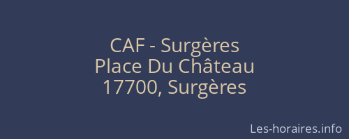 CAF - Surgères
