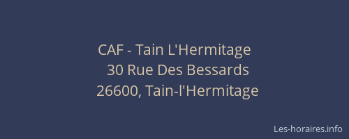 CAF - Tain L'Hermitage