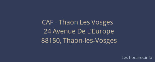 CAF - Thaon Les Vosges