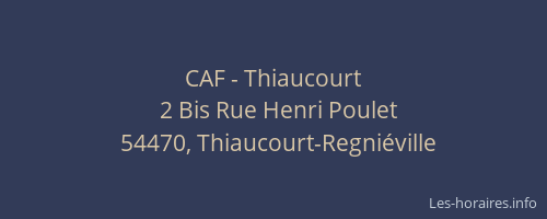 CAF - Thiaucourt