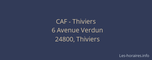 CAF - Thiviers