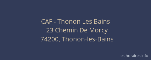 CAF - Thonon Les Bains