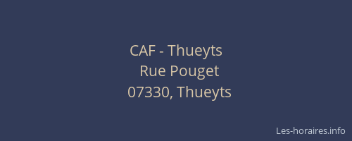 CAF - Thueyts