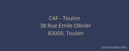 CAF - Toulon
