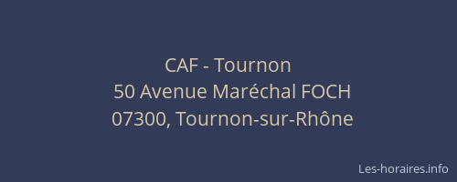 CAF - Tournon