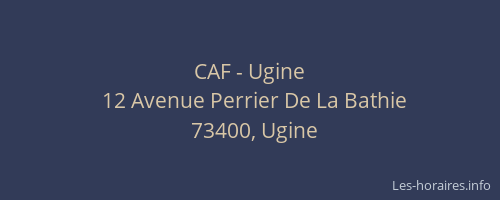 CAF - Ugine