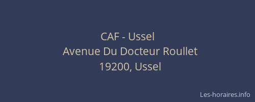 CAF - Ussel