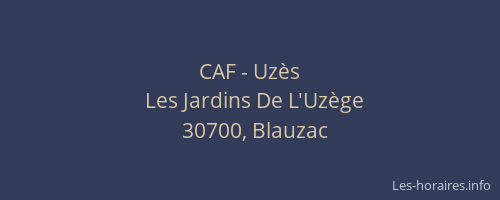 CAF - Uzès