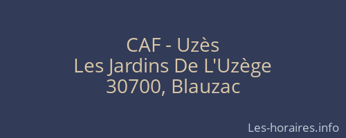 CAF - Uzès