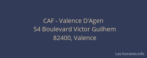 CAF - Valence D'Agen