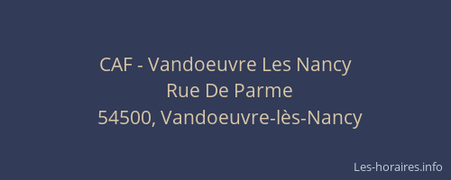 CAF - Vandoeuvre Les Nancy