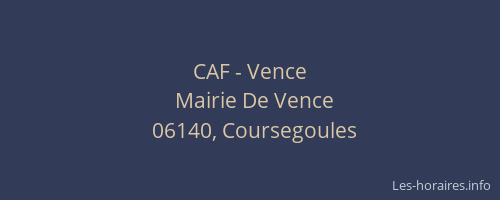 CAF - Vence