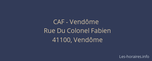 CAF - Vendôme