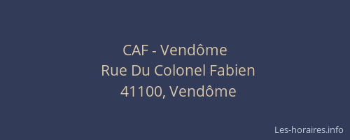CAF - Vend&ocirc;me