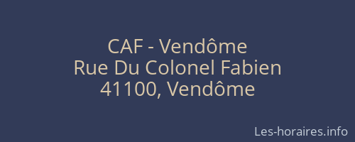 CAF - Vendôme