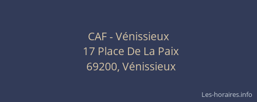 CAF - Vénissieux