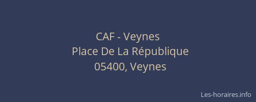 CAF - Veynes