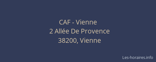 CAF - Vienne