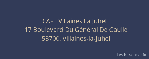 CAF - Villaines La Juhel