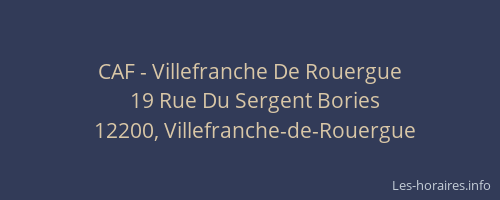 CAF - Villefranche De Rouergue
