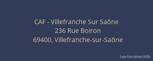 CAF - Villefranche Sur Saône