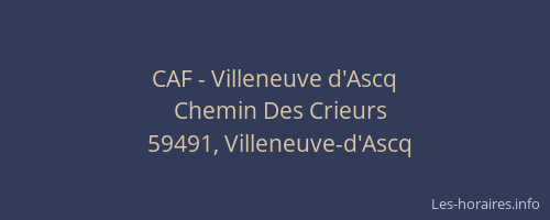 CAF - Villeneuve d'Ascq