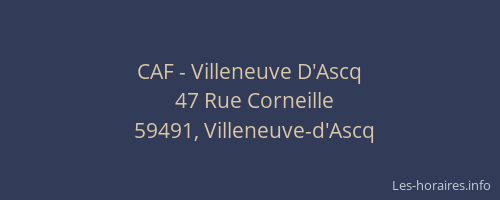 CAF - Villeneuve D'Ascq