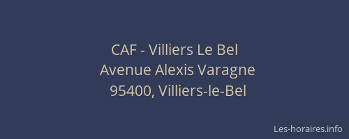 CAF - Villiers Le Bel