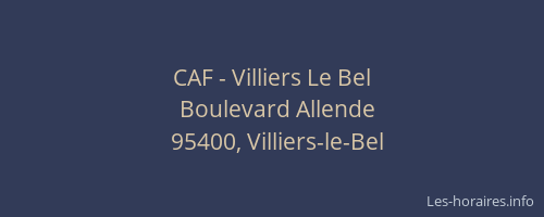 CAF - Villiers Le Bel