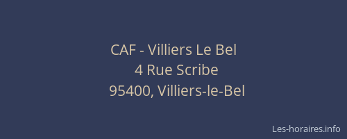 CAF - Villiers Le Bel