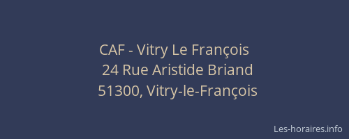 CAF - Vitry Le François
