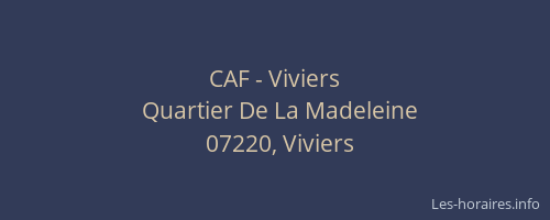CAF - Viviers