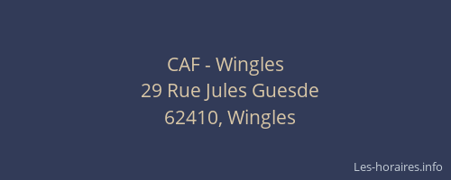 CAF - Wingles