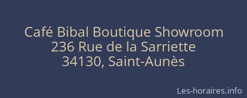 Café Bibal Boutique Showroom