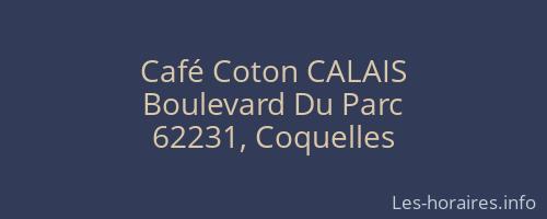 Café Coton CALAIS