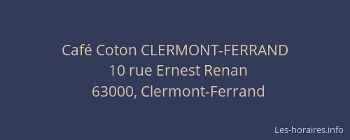Café Coton CLERMONT-FERRAND