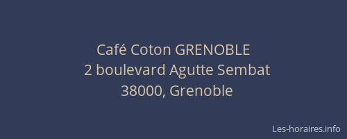 Café Coton GRENOBLE