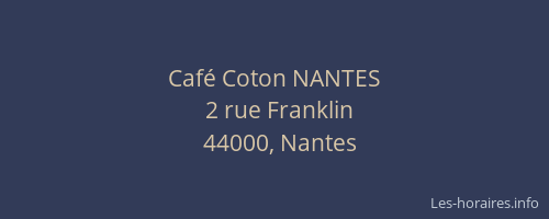 Café Coton NANTES