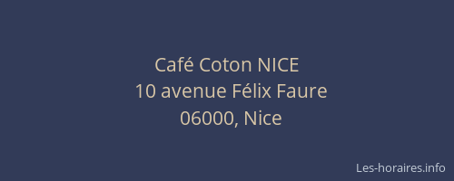 Café Coton NICE