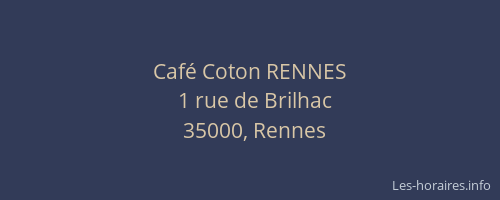 Café Coton RENNES