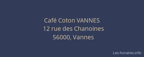 Café Coton VANNES