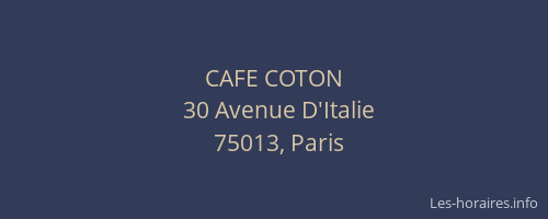CAFE COTON