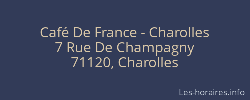 Café De France - Charolles