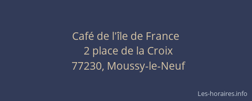 Café de l'île de France